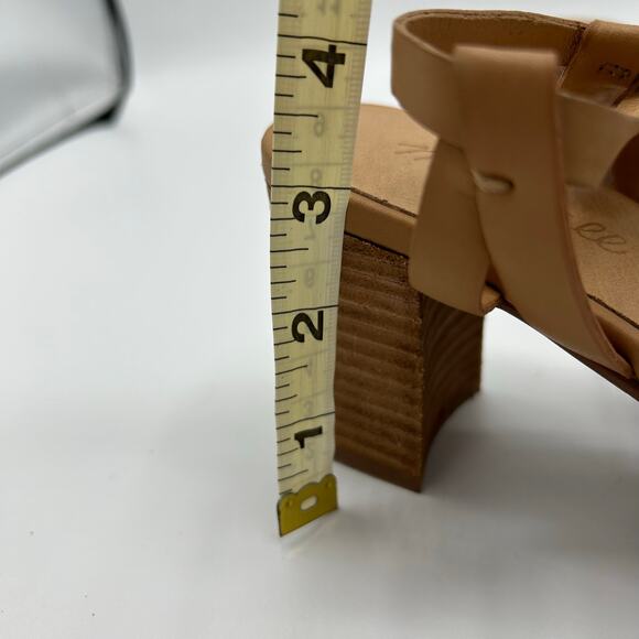 Madewell Loli Sandals 8.5 Tan Leather Ankle‑Strap Block Heel Strappy Amber Clay - Picture 15 of 15